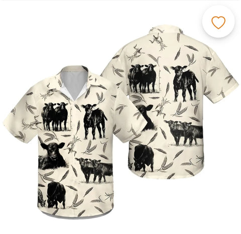 Angus Hawaiian Shirt - 2xl, 3xl, 4xl & 5xl