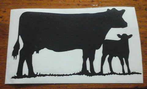 Decal 20a/Vinyl - (L) Cow/Calf - 5x3
